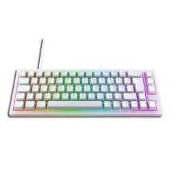 Xtrfy K5 Compact Transparent White RGB 65% Mechanical Gaming Keyboard, Kailh Red Switches, Per-key RGB Lighting, Hot-Swap Switch