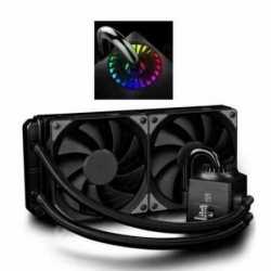 Deepcool GamerStorm Captain 240EX RGB Liquid CPU Cooler, 240mm Radiator, 2 x 12cm Fans, RGB Lighting, Aura Sync