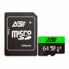 AGI 64GB TF138 Micro SDXC Card with SD Adapter, Class 10 / UHS Class 1