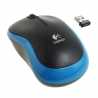 Logitech M185 Wireless Notebook Mouse, USB Nano Receiver, Black/Blue