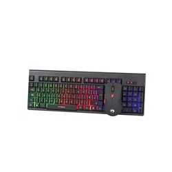 Marvo Scorpion KW512 Wireless Gaming Keyboard and Mouse Bundle, 12 Multimedia Keys, 3 Colour LED Backlit with 7 Lighting Modes, 