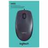 Logitech M90 Wired USB Mouse, 3-Buttons, 1000dpi and Optical Tracking, Ambidextrous Design for PC, Mac and Laptop, Grey