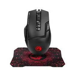 Marvo Scorpion M355 USB 7 Colour LED Black Programmable Gaming Mouse with G1 Small Gaming Mouse Pad Gaming Combo