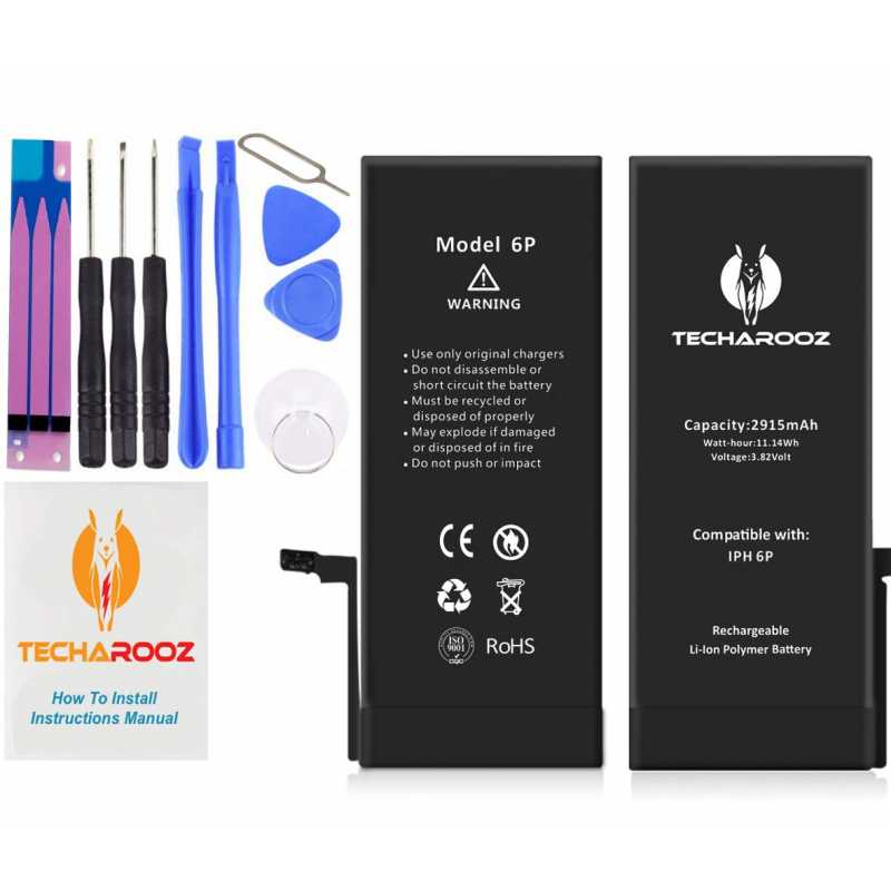 TECHAROOZ iPhone 6 + Plus Battery Replacement Kit TECHAROOZ iPhone 6 + Plus Battery Replacement Kit