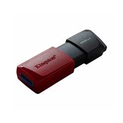 Kingston DataTraveler ExodiaM DTXM/128GB USB Flash Drive, 128GB, USB 3.2, Red / Black, Moving Cap Design