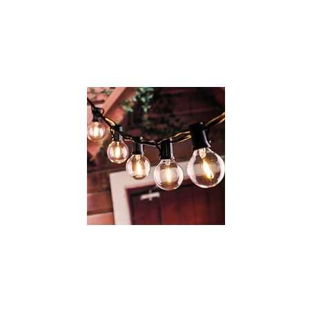 ENER-J Solar String Lights, 7.6m, 25 Filament Bulbs 