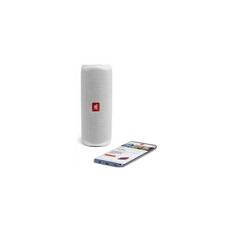 JBL Flip 5 Portable Bluetooth Speaker with Rechargeable Battery, waterproof, PartyBoost compatible, steel white