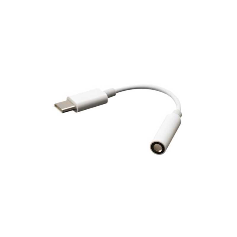 Akasa USB Type-C Male to 3.5mm Jack Female Adapter, 10cm, White