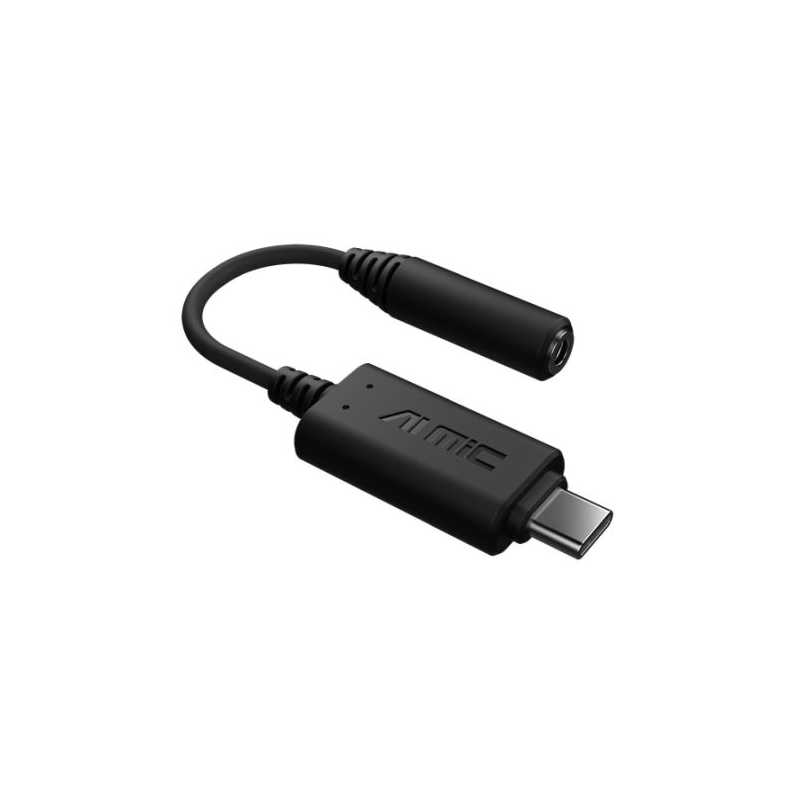 Asus AI Noise-Cancelling Mic Adapter, USB-C to 3.5mm, Eliminates Background Noise