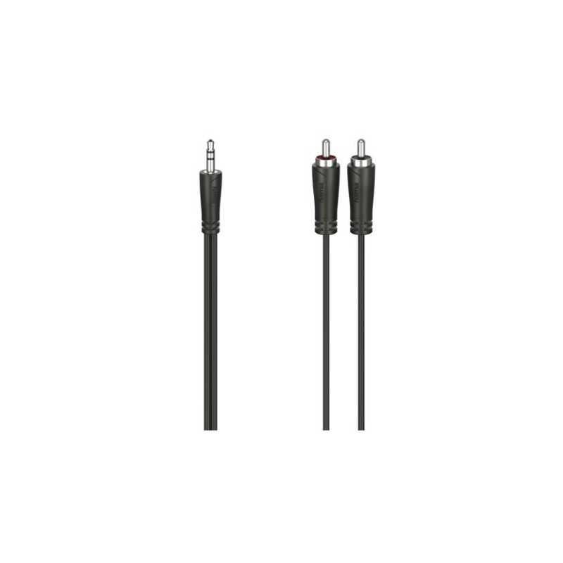 Hama 3.5mm Jack Plug to 2x RCA Plugs Converter Cable, Stereo, 1.5m