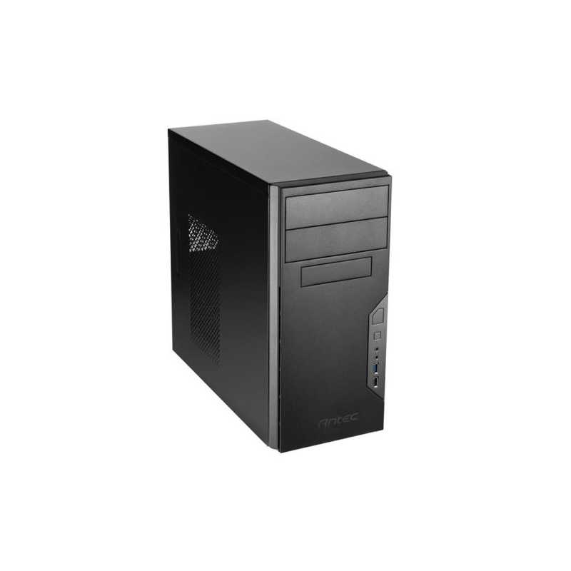 Antec VSK3000B U3/U2 Micro ATX Case, No PSU, 9.2cm Fan, USB 3.0, Black with Black Interior