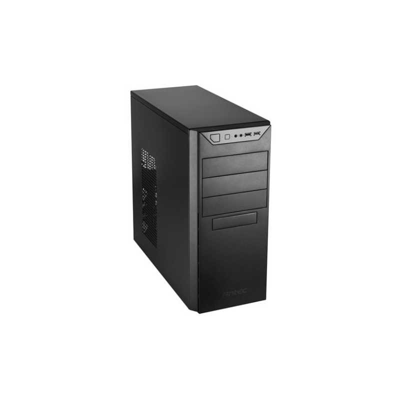 Antec VSK4000B U3/U2 ATX Case, No PSU, 12cm Fan, USB 3.0, Black with Black Interior