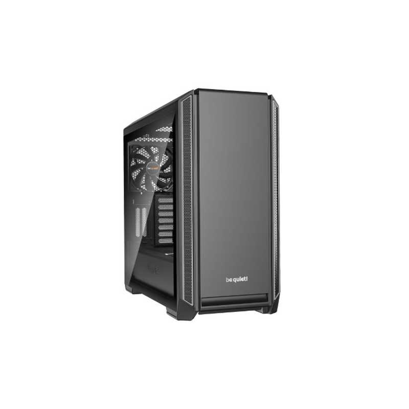 Be Quiet! Silent Base 601 Gaming Case with Window, E-ATX, No PSU, 2 x Pure Wings 2 Fans, PSU Shroud, Silver Trim