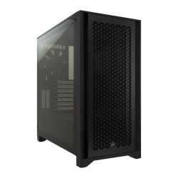 Corsair 4000D Airflow Gaming Case with Tempered Glass Window, E-ATX, 2 x AirGuide Fans, High-Airflow Front Panel, USB-C, Black