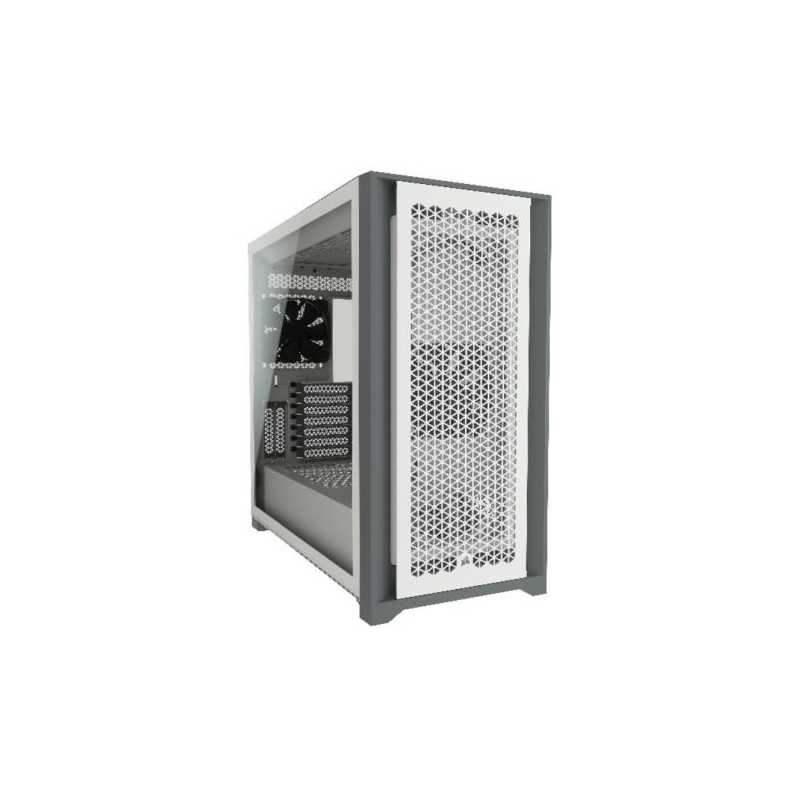 Corsair 5000D Airflow Gaming Case with Tempered Glass Window, E-ATX, 2 x AirGuide Fans, High-Airflow Front Panel, USB-C, White
