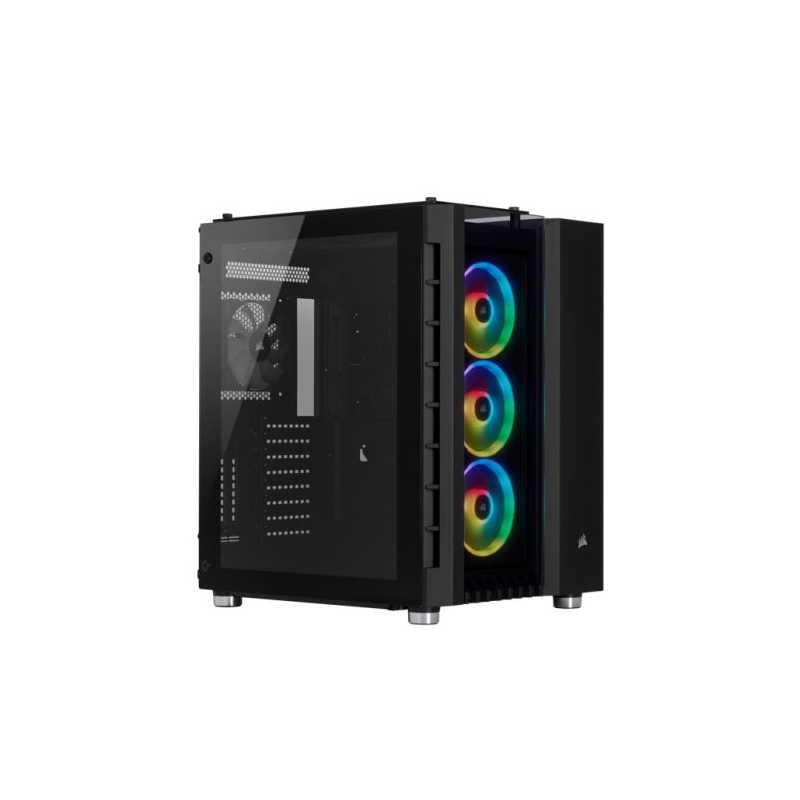 Corsair Crystal Series 680X RGB Gaming Case with Tempered Glass Window, E-ATX, Dual Chamber, 3 x LL120 RGB Fans