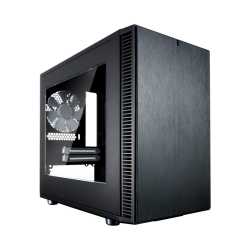 Fractal Design Define Nano S (Black Window) Quiet PC Case w/ Clear Window, Mini ITX, 2 Fans, ATX  PSU & 315mm GPU Support, 280mm