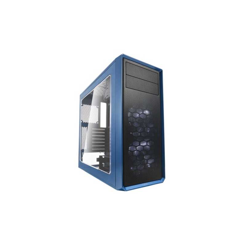 Fractal Design Focus G (Petrol Blue) Gaming Case w/ Clear Window, ATX, 2 White LED Fans, Kensington Bracket, Filtered Front, Top