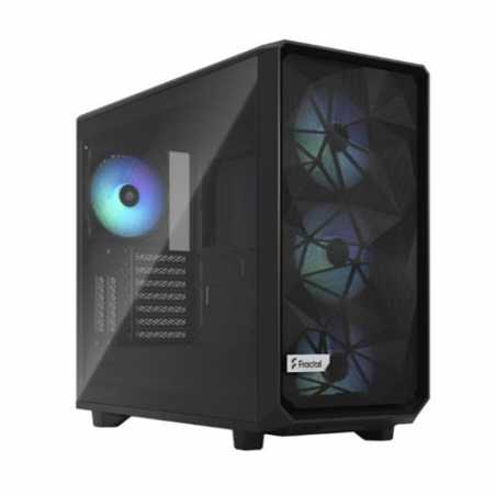 Fractal Design Meshify 2 RGB (Light TG) Gaming Case w/ Light Tint Glass Window, E-ATX, Angular Mesh Front, 4 RGB Fans, Fan Hub, 