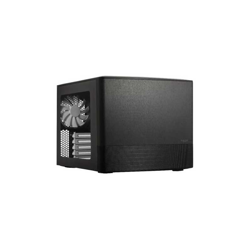 Fractal Design Node 804 (Black) Cube Case w/ Clear Window, Micro ATX, Brushed Al. Front, Optical Drive, 280mm Watercooling, 3 Fa