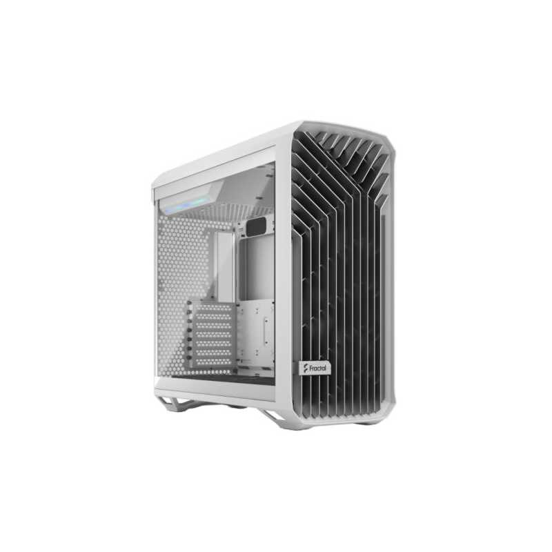 Fractal Design Torrent (White Clear TG) Gaming Case w/ Clear Glass Windows, E-ATX/SSI-EEB, 5 Fans, Fan Hub, Maximized Cooling, O