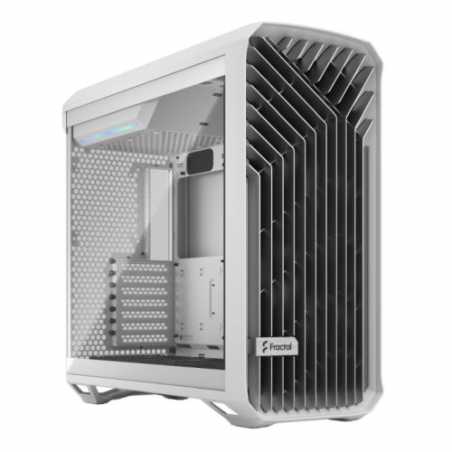Fractal Design Torrent (White Clear TG) Gaming Case w/ Clear Glass Windows, E-ATX/SSI-EEB, 5 Fans, Fan Hub, Maximized Cooling, O
