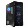 Spire Crossfire Gaming Case w/ Glass Window, ATX, 4 ARGB Fans (3 Front, 1 Back), LED Button, High Airflow Front, Mesh Top