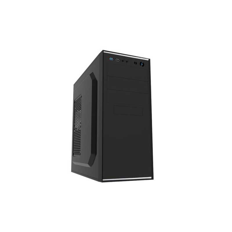 Spire Jet Stream ATX Case, 500W, USB3, 8cm Fan, Black with Silver Stripe