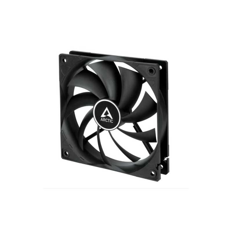 Arctic F12 Temperature Controlled 12cm Case Fan, Black, 9 Blades, Fluid Dynamic, 6 Year Warranty