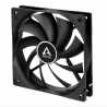 Arctic F12 Temperature Controlled 12cm Case Fan, Black, 9 Blades, Fluid Dynamic, 6 Year Warranty