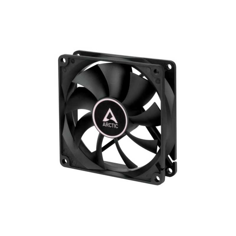 Arctic F9 9.2cm PWM PST Case Fan, Black, 9 Blades, Fluid Dynamic, 6 Year Warranty