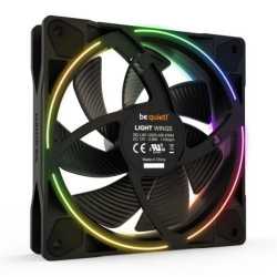 Be Quiet (BL072) Light Wings 12cm PWM ARGB Case Fan, Rifle Bearing, 18 LEDs, Front & Rear Lighting, Up to 1700 RPM