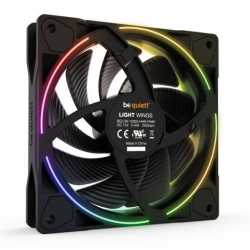 Be Quiet (BL073) Light Wings 12cm PWM ARGB High Speed Case Fan, Rifle Bearing, 18 LEDs, Front & Rear Lighting, Up to 2500 RPM