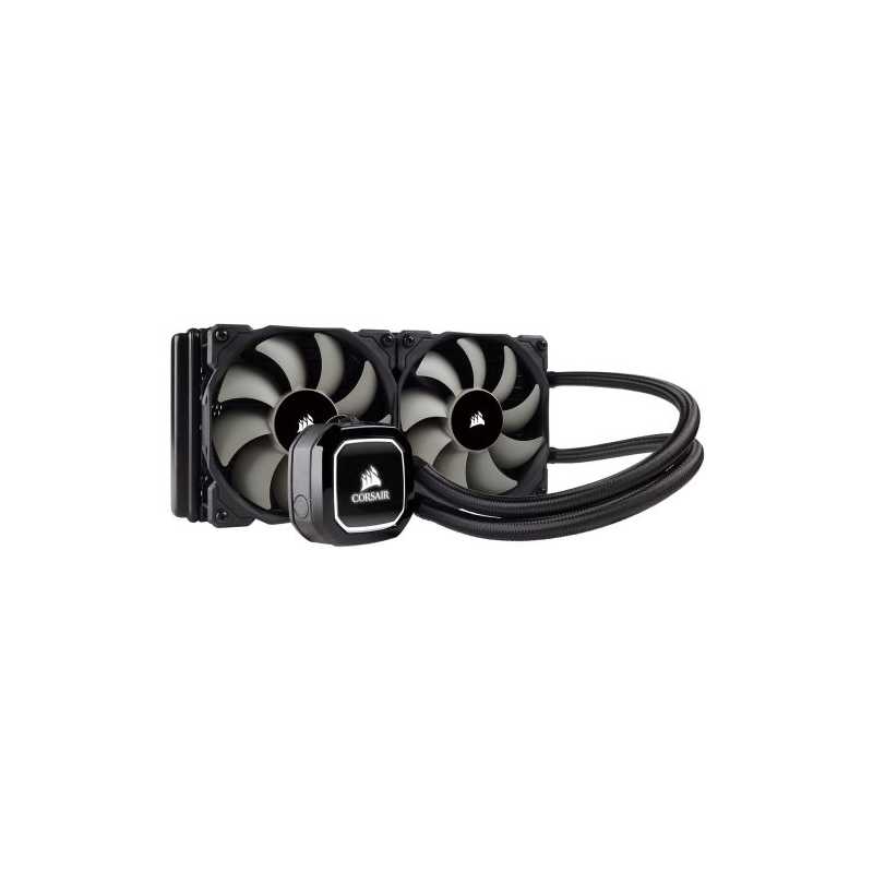 Corsair Hydro H100X 240mm Liquid CPU Cooler, 2 x 12cm PWM Fans, LED Pump Head