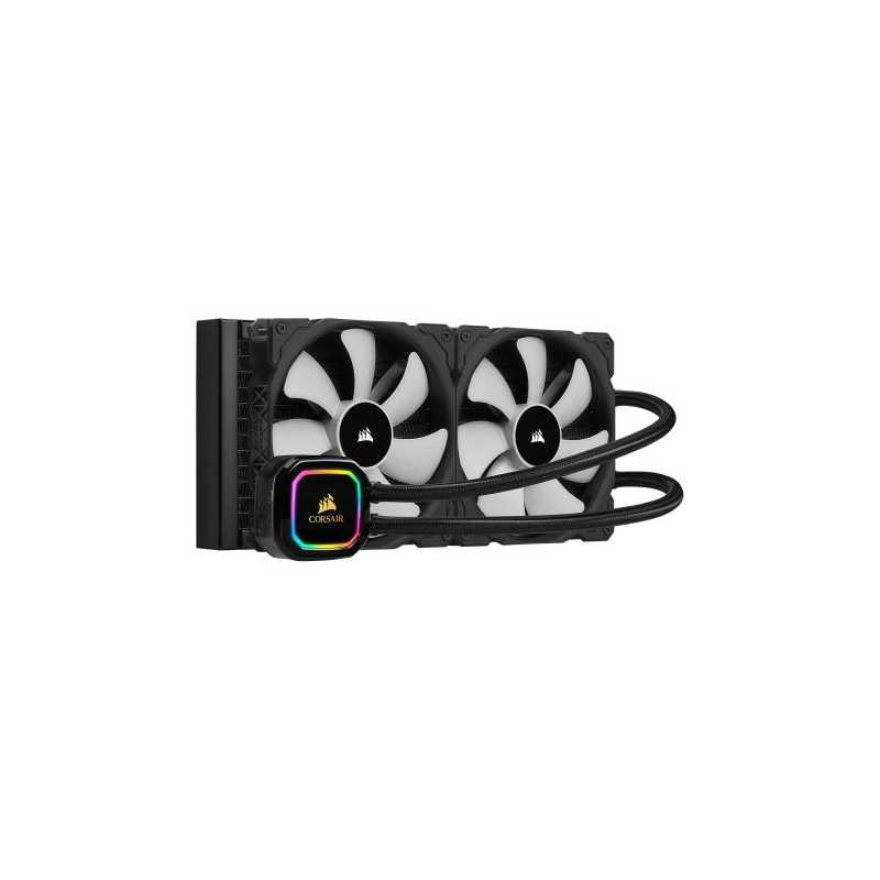 Corsair iCUE H115i RGB PRO XT 280mm Liquid CPU Cooler, 2 x 14cm PWM Fans, 16 RGB LEDs