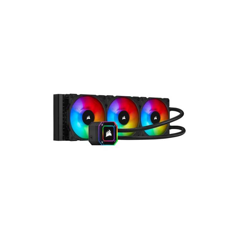 Corsair iCUE H150i ELITE CAPELLIX 360mm RGB Liquid CPU Cooler, 3 x 12cm ML120 RGB PWM Fans, Black