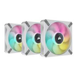 Corsair iCUE ML120 RGB Elite Premium 12cm PWM Case Fans x3, Magnetic Levitation Bearing, 450-2000 RPM, Lighting Node CORE Includ