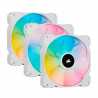 Corsair iCUE SP120 ELITE Performance 12cm PWM RGB Case Fans x3, 8 ARGB LEDs, Hydraulic Bearing, Lighting Node CORE Included, Whi