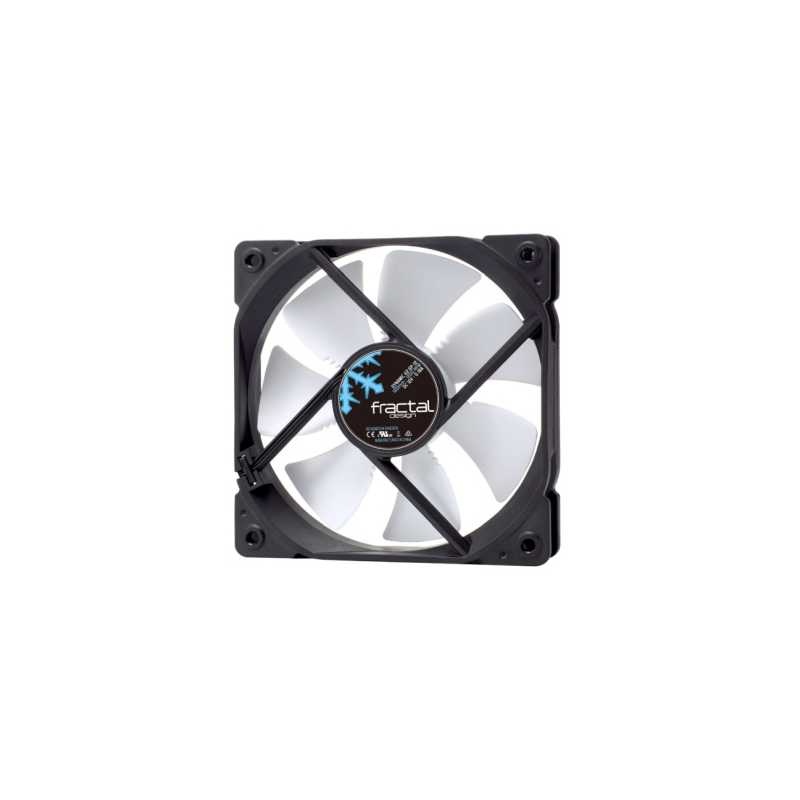 Fractal Design Dynamic X2 GP-12 12cm Case Fan, Long Life Sleeve Bearing, Counter-balanced Magnet, 1200 RPM, Black & White