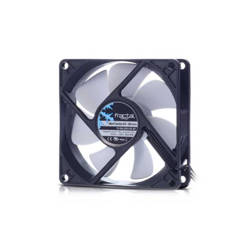 Fractal Design Silent Series R3 8cm Case Fan, 7 Blades, Rifle Bearing, 1600 RPM