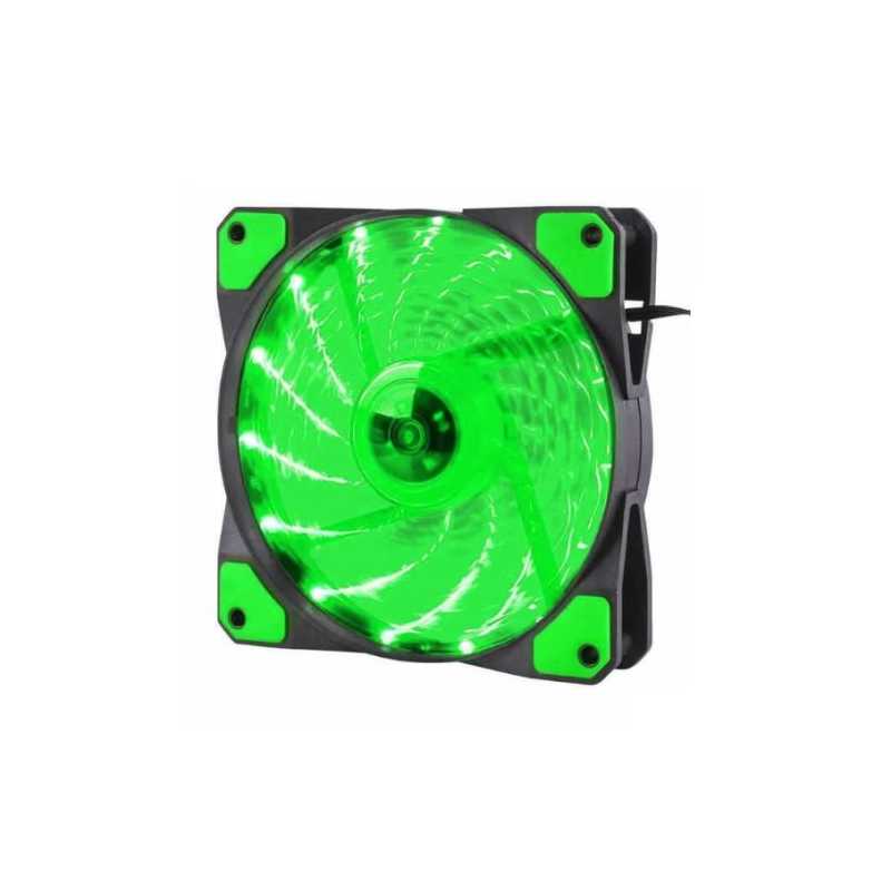 Jedel 12cm Green LED Case Fan, Fluid Dynamic, 1200 RPM