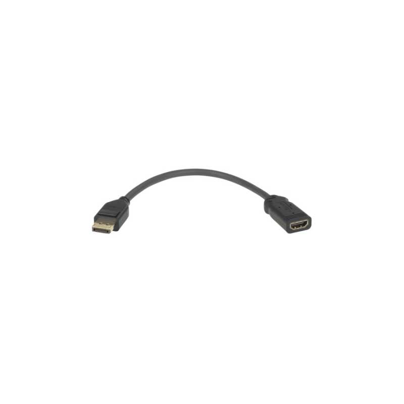 Jedel DisplayPort Male to HDMI Female Converter Cable, Black