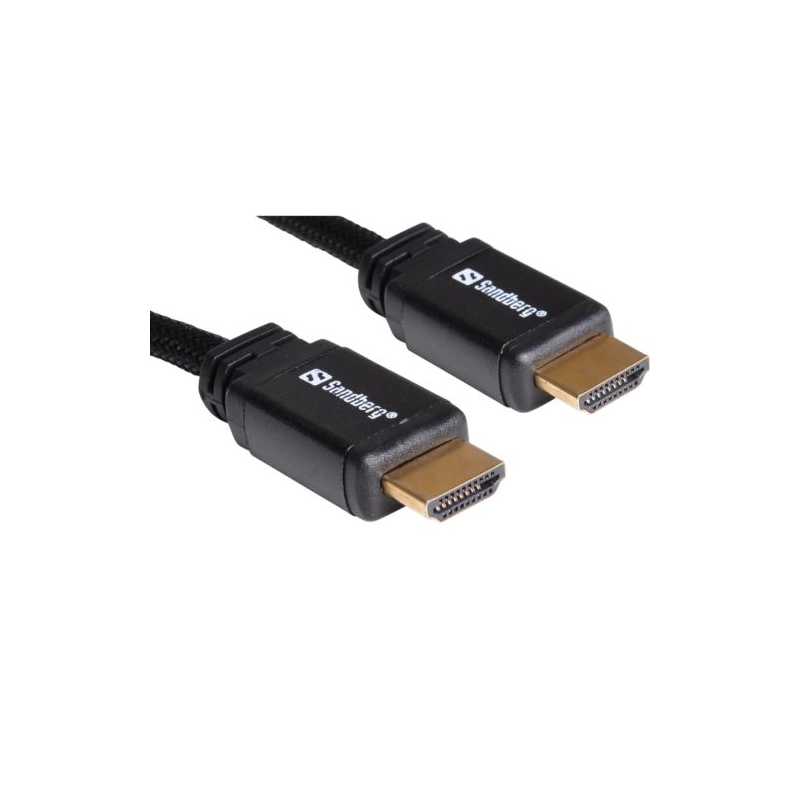 Sandberg HDMI 2.0 Cable, 1 Metre, Ultra High Speed, 4K Res, 5 Year Warranty