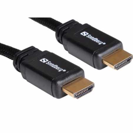 Sandberg HDMI 2.0 Cable, 1 Metre, Ultra High Speed, 4K Res, 5 Year Warranty