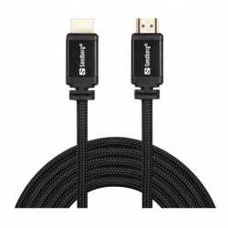 Sandberg HDMI 2.0 Cable, 2 Metres, Braided Cable, Black