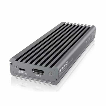 Icy Box (IB-1817MA-C31) External M.2 NVMe SSD Enclosure, USB 3.1 Gen2 Type-C (USB-A cable included), Aluminium, Thermal Pad