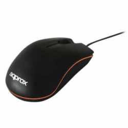 Approx APPOMNBO Wired Optical Notebook Mouse, USB, 800 DPI, Black & Orange