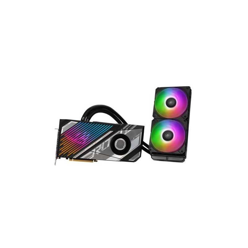 Asus ROG STRIX LC RTX3090 Ti OC with Liquid Cooling, PCIe4, 24GB DDR6X, 2 HDMI, 3 DP, 1980MHz Clock, NVLink, RGB, Overclocked