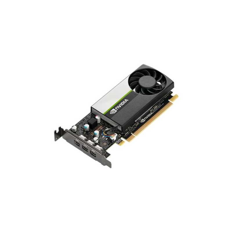 PNY NVidia T400 Professional Graphics Card, 2GB DDR6, 3 miniDP 1.4 (3 x DP adapters), Low Profile (Bracket Included)
