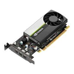 PNY NVidia T400 Professional Graphics Card, 4GB DDR6, 384 Cores, 3 miniDP 1.4 (3 x DP adapters), Low Profile (Bracket Included),